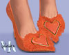 VK. Orange Heart Heels