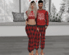 Xmas pajamas couple M