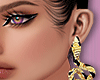 (MD) Gold snake earrings