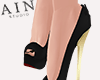 .Heart Pumps Shoes Black