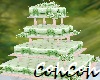 Square Tier Cake w Green