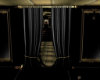 Lg. Black silk curtains