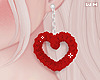 w. Red Heart Earrings