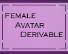 Female avatar deriv .