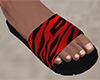 Red Tiger Stripe Sandals 2 (M)