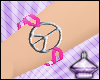 -S- Peace Bracelet Pink