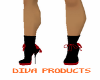 Black w/ Red Bows Heels