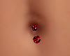 Red Crystal Belly Ring