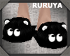 [R]Bear Slippers *BlacK*