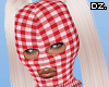 Red Gingham Mask + Blond