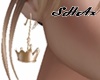 {s} queen earrings gld