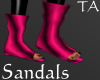 Pink Fuzzy Sandals