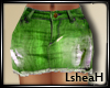 ❥|Green Mini Skirt