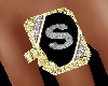 Diamond & Gold Ring "S"