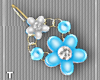 Blue White Flower Earrin