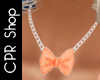 *CPR Peach Bow Necklace