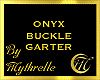 ONYX BUCKLE GARTER