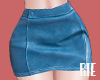 Leather Blue Skirt