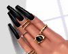 ❀ Black Nails