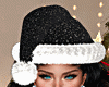 Santa Black Glitter Hat