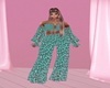 Teal Leopard Outfit