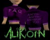 T FAQ Shirt Purple