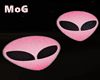 Alien Head Sign ~ Pink
