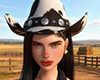 ★ Hat Cowgirl Black