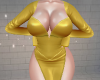 KTN Tight V Gold Dress