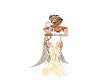 Gold White Dress