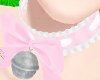 Ruffle Pink Heart Collar