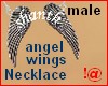 !@ Angel wings neck Male