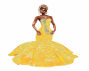 LS Fishtail Gown Yellow