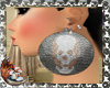 metalic skull earrings