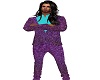 purple/teal suit