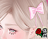 蝶 Pink Hair Bow