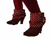 *F70 Red Ankle Boots