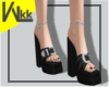 WK I Icon Black Sandals