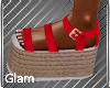 Casual Turns Red Sandals