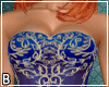 Blue Gold Sheer Gown