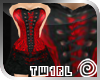 *T* Red Corset Goth Dres