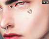 金 Heart Face Tattoo