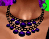Purple Black Jewelry Set