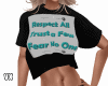 Respect all  textcroptop