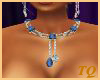 ~TQ~blue square necklace