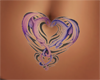 Heart dragon belly tatto