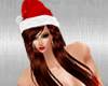 RED CHRISTMA HAT W  HAIR