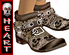 Shoes Goth Skulls Brown