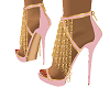 Pink-gold sandals
