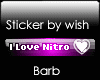 Vip Sticker I Love Nitro